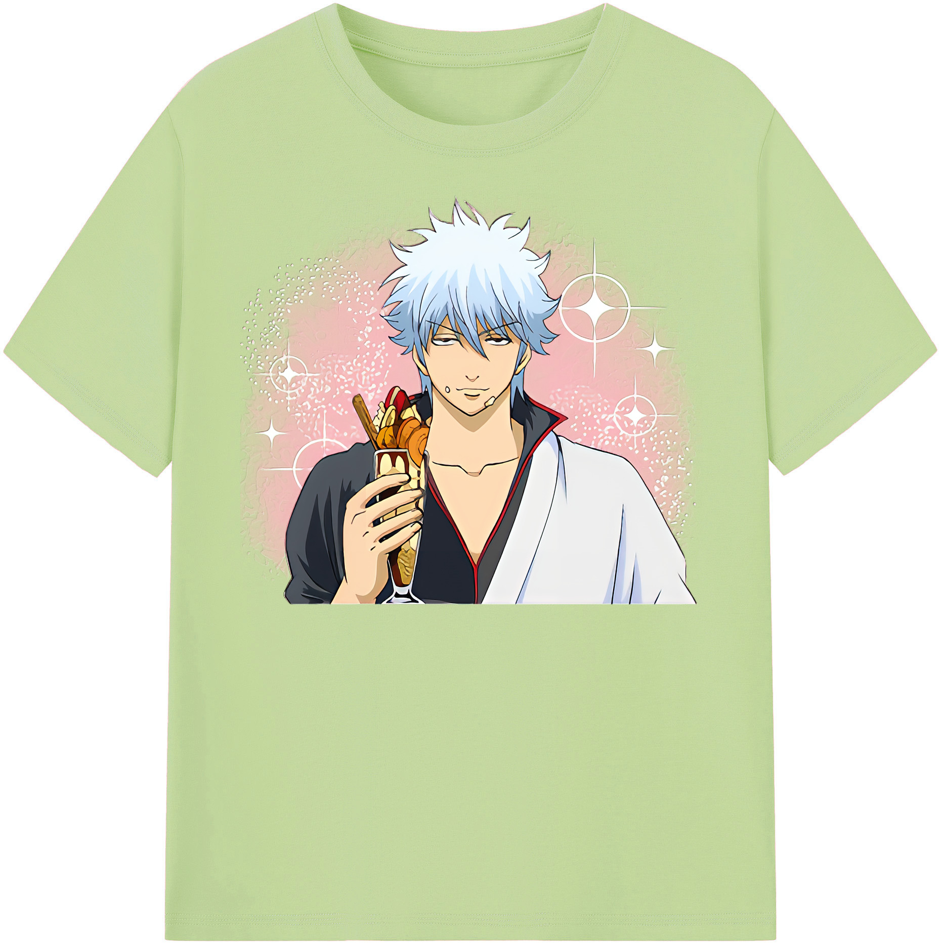 （画像用） ぎんたま 坂田銀時（さかたぎんとき） 神楽 志村新八（しむら しんぱち） GINTAMA Sakata Gintoki Kagura Shimura Shinpachi 綿100％半袖Tシャツ（フロントプリント）